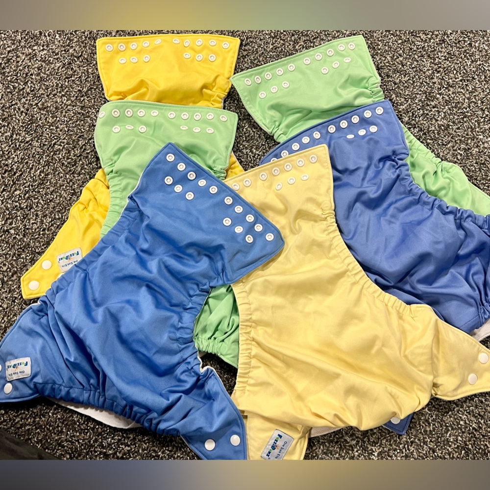 Fuzzibunz One Size Elite - Cloth Pocket Diaper Lot (6)